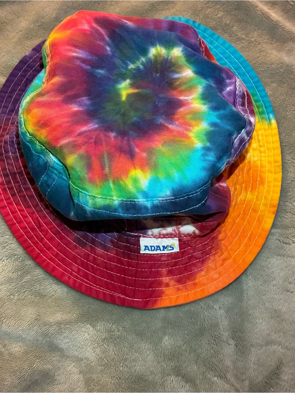 Adams Tie-Dye Bucket Hat - Rainbow Spiral